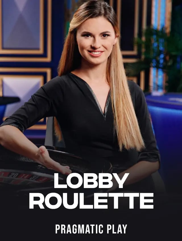 Pragmatic Play Roulette-lobby, brunett dealer i svart topp framför hjulet